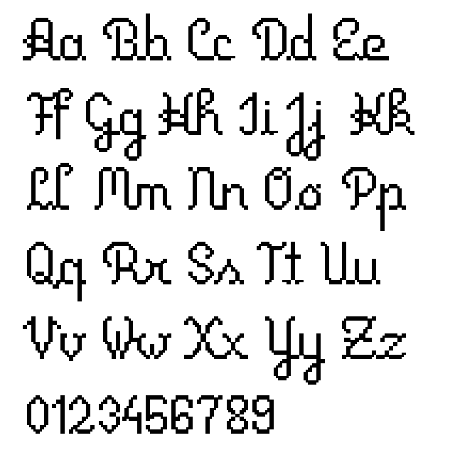 script typeface parts