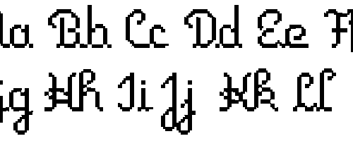 Primus Script Excerpt - Pixel Script Type, Pixel Font