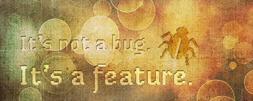 Bug Feature Wallpaper Excerpt Preview, canvas and bokeh textured computer wallpaper with pixel type and bug icon