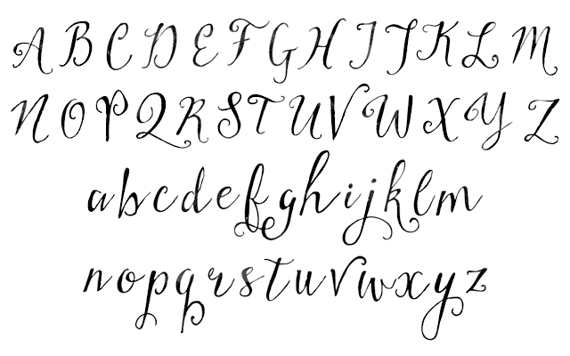 free hand lettered typeface