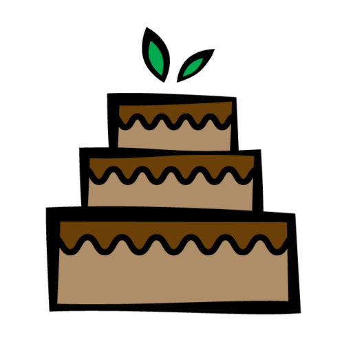 The Pastry Shop Chocolate Cake Logo Variation - Mobile, Alabama bakery, logo design
