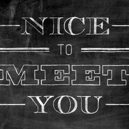 Chalkboard Poster, Nice to Meet You, Letter tracing, typography