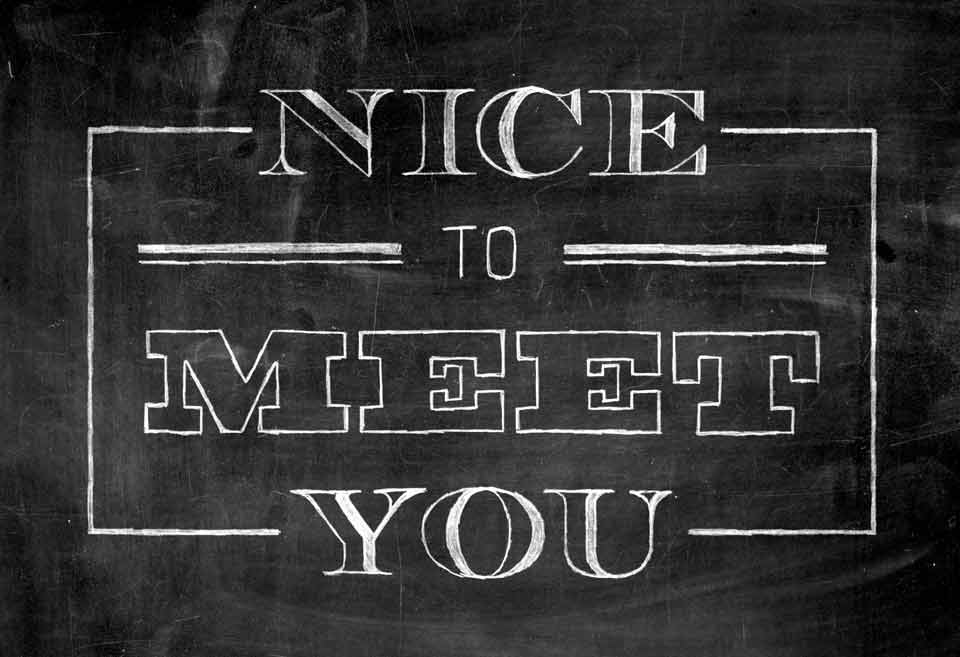 Chalkboard Poster, Nice to Meet You, Letter tracing, typography